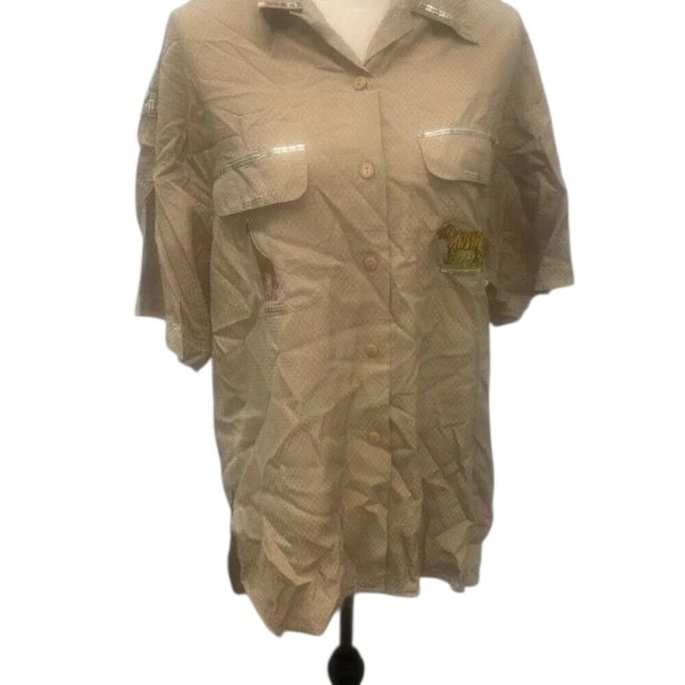 Handcrafted by Mardel Safari Embroidered Blouse (M)